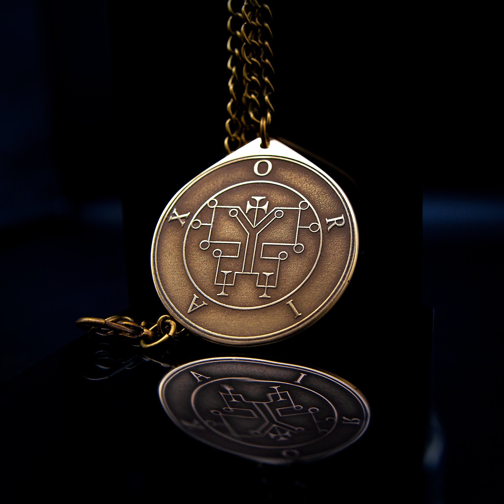 Oriax Seal Pendant: Demon of Transformation and Astrology, Solomon kabbalah occult magic goetia talisman