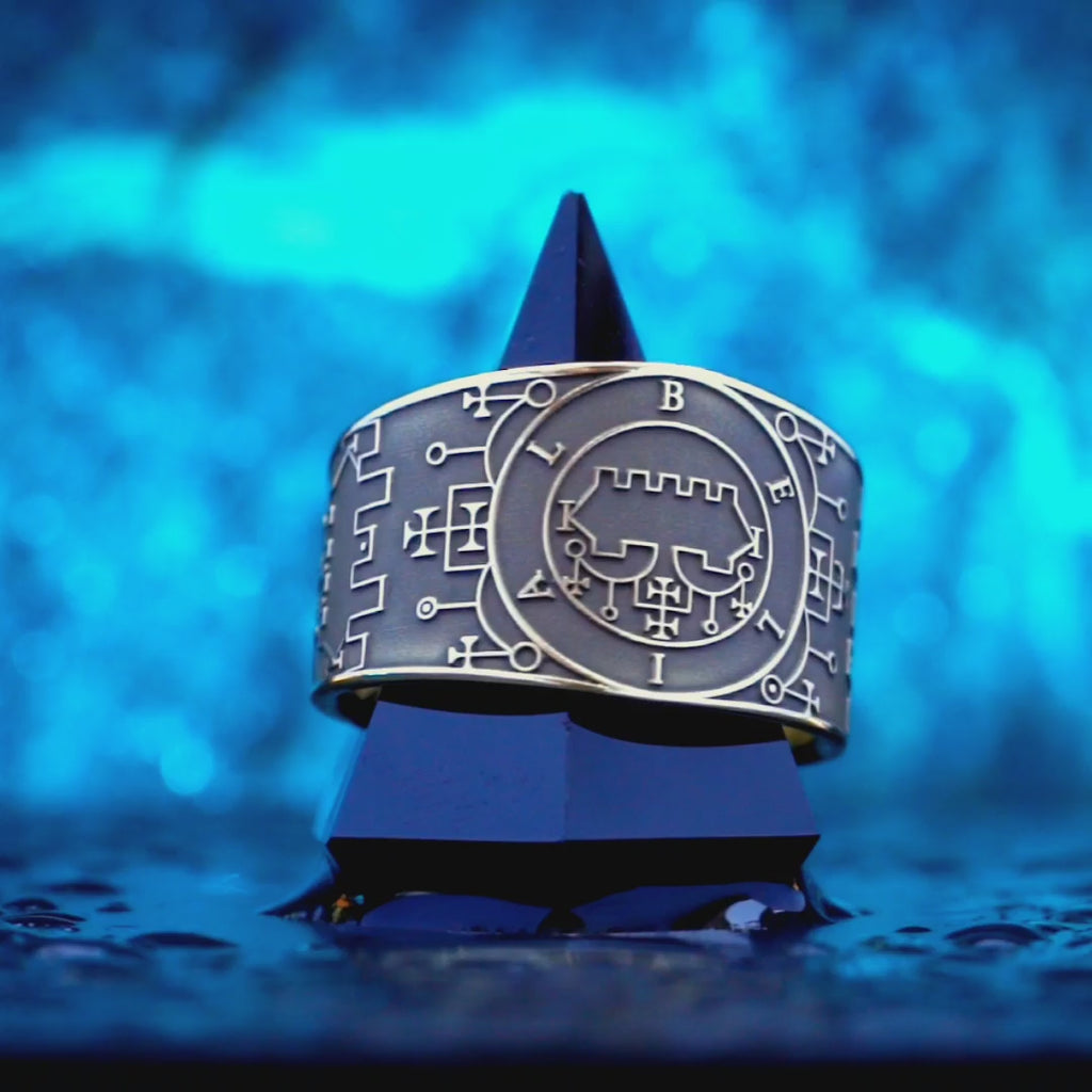 Belial Seal Ring: Demon of Power, Favor, Dignities, Ars Goetia Occult Solomon Talisman