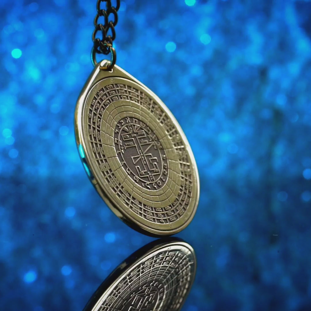 72 Names of God Pendant: Shem HaMephorash, Hebrew Letters, Kabbalah Protection Talisman