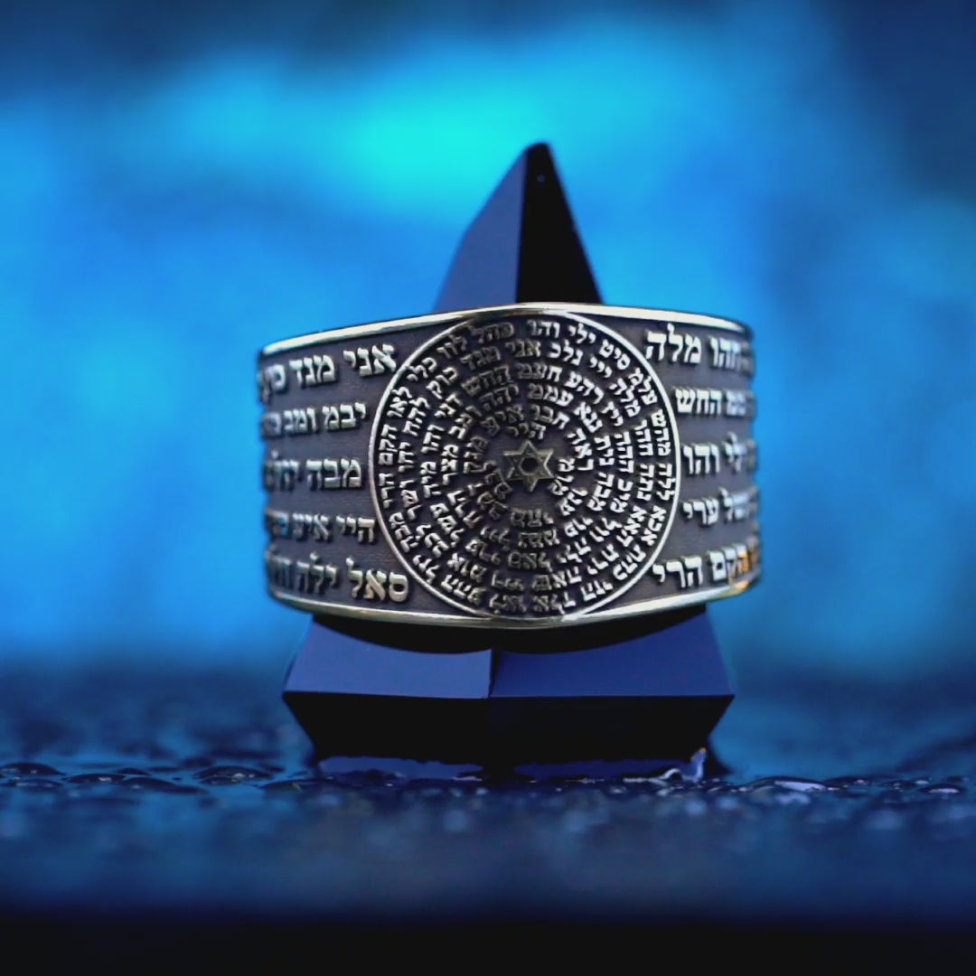 72 Names of God Ring: Sacred Energy, Divine Vibration, Solomon Goetia Kabbalah Amulet