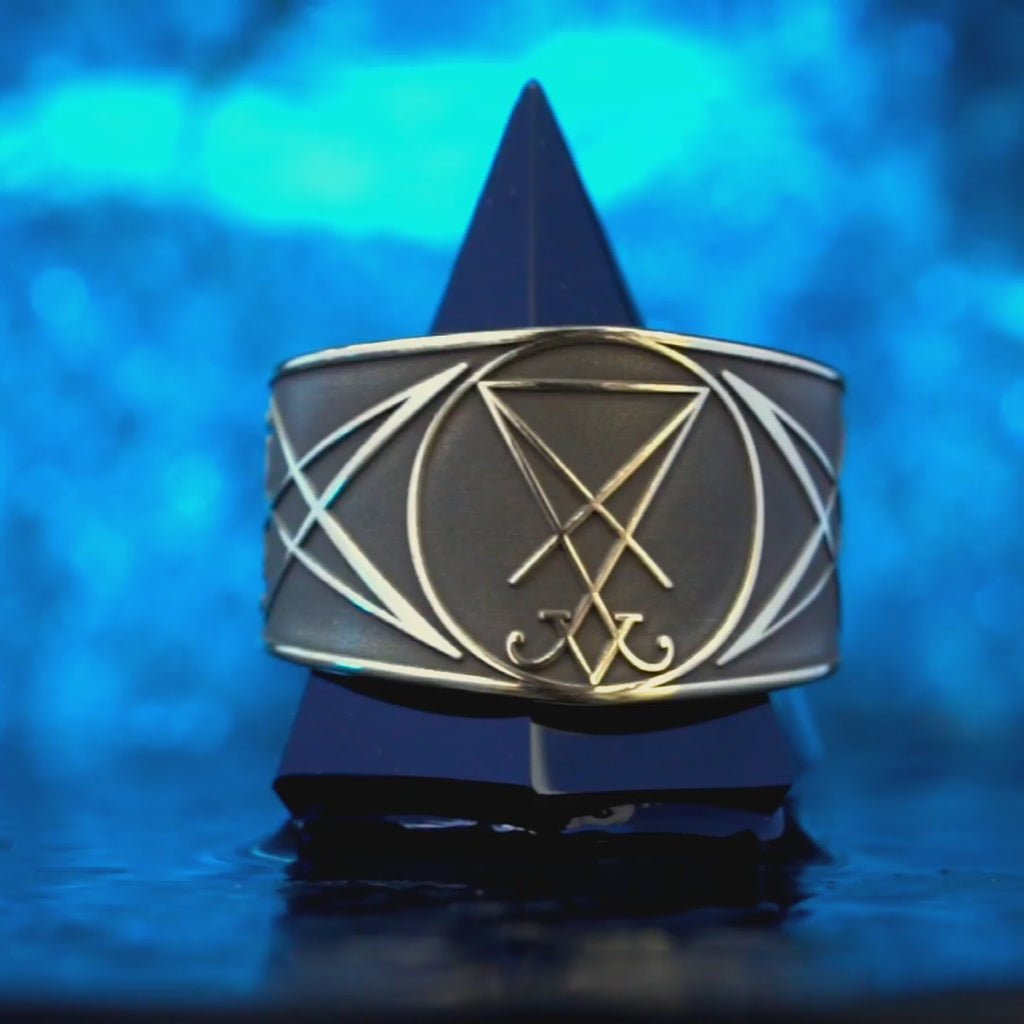 Lucifer Seal Ring: Demon of Light and Wisdom, Goetia Solomon Kabbalah Talisman