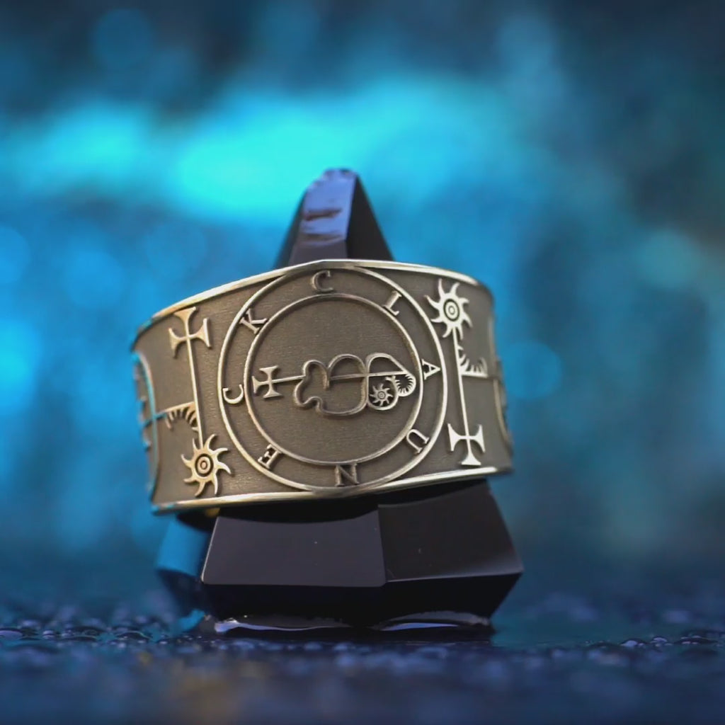 Clauneck Seal Ring: Spirit of Wealth and Riches, Demon of Hidden Treasures, Goetia Solomon Occult