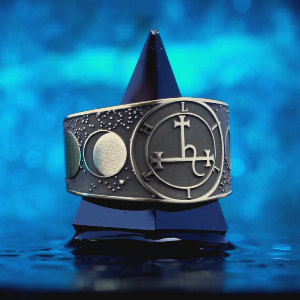 Lilith Seal Ring: Mother of Night, Moon Goddess, Goetia Solomon Occult Talisman